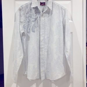 VINTAGE White with print men shirt